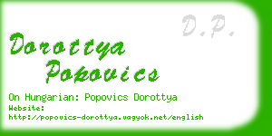 dorottya popovics business card